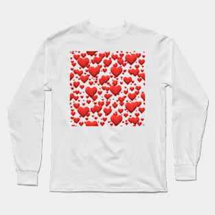 Hearts Pattern Long Sleeve T-Shirt